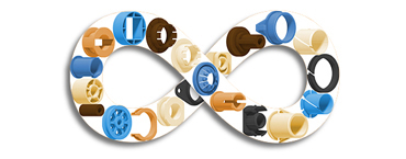 ตลับลูกปืนพิเศษหลากหลายที่กำหนดค่าจาก igus® ตามข้อกำหนดเฉพาะของคุณ