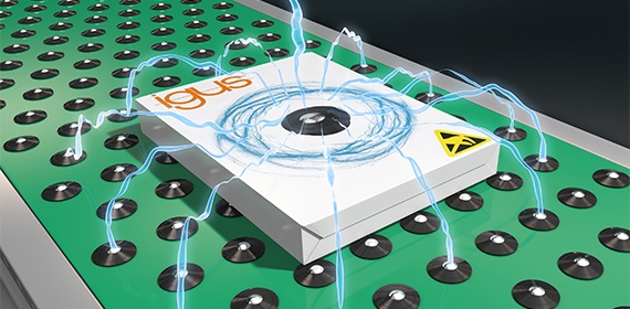 บอลทรานส์เฟอร์พลาสติก ชนิดดูดซับประจุไฟฟ้า จากigus®