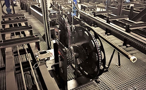 e-spool ข้างในระบบลอยอากาศของเวที