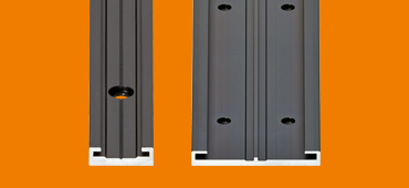 สีดํา anodised ต่ําโปรไฟล์นําทางรถไฟ drylin® N