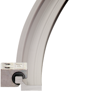 ตัวเรือนเชิงเส้นสําหรับรางโค้ง