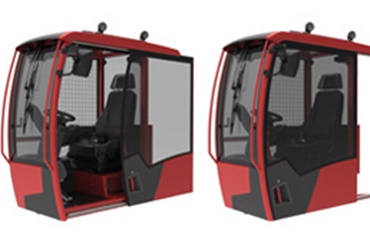 ตู้เครื่องที่มีเทคโนโลยีลิเนียร์ drylin® ที่ประตูเลื่อน